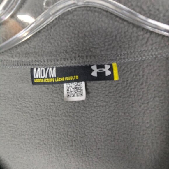 Under Armor 1/4 Zip Long-sleeve Mock-neck Grey Fleece - SZ M - Picture 4 of 4